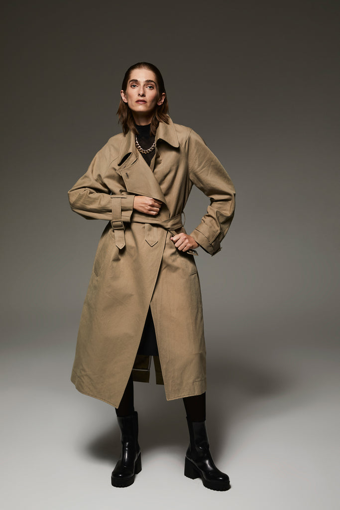 Charlie trench coat trench tightened