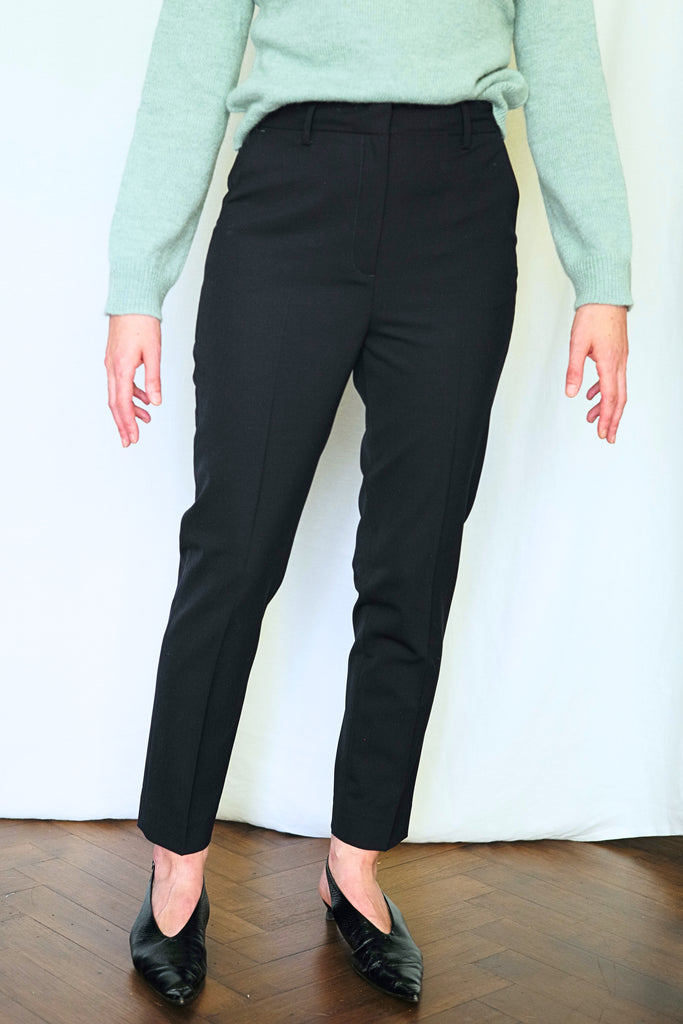 High Waisted Wool Mohair Trousers Detail